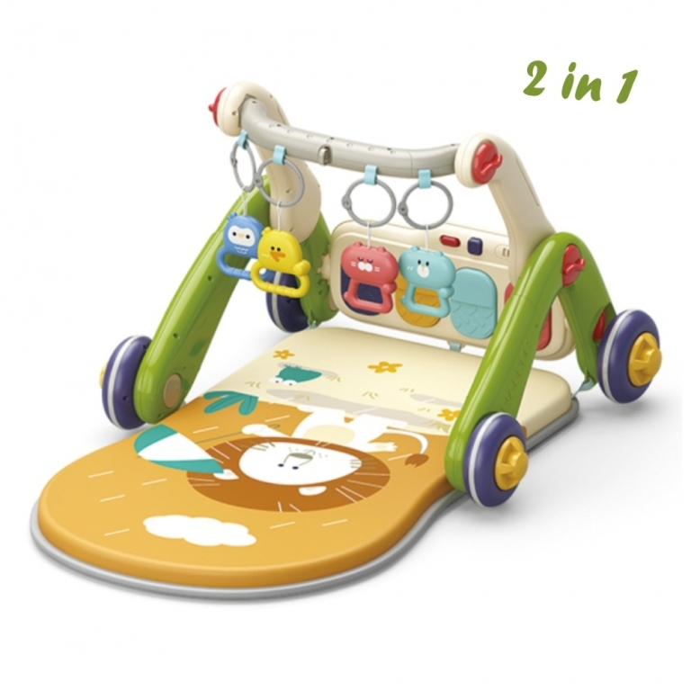 Antemergator si saltea de joaca, 2 in 1, Bebe Stars, Cu muzica