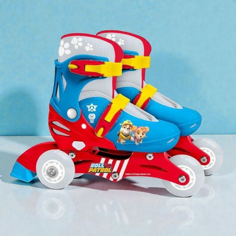 Role copii 2 in 1 Paw Patrol cu 3 roti si marimi reglabile 27-30