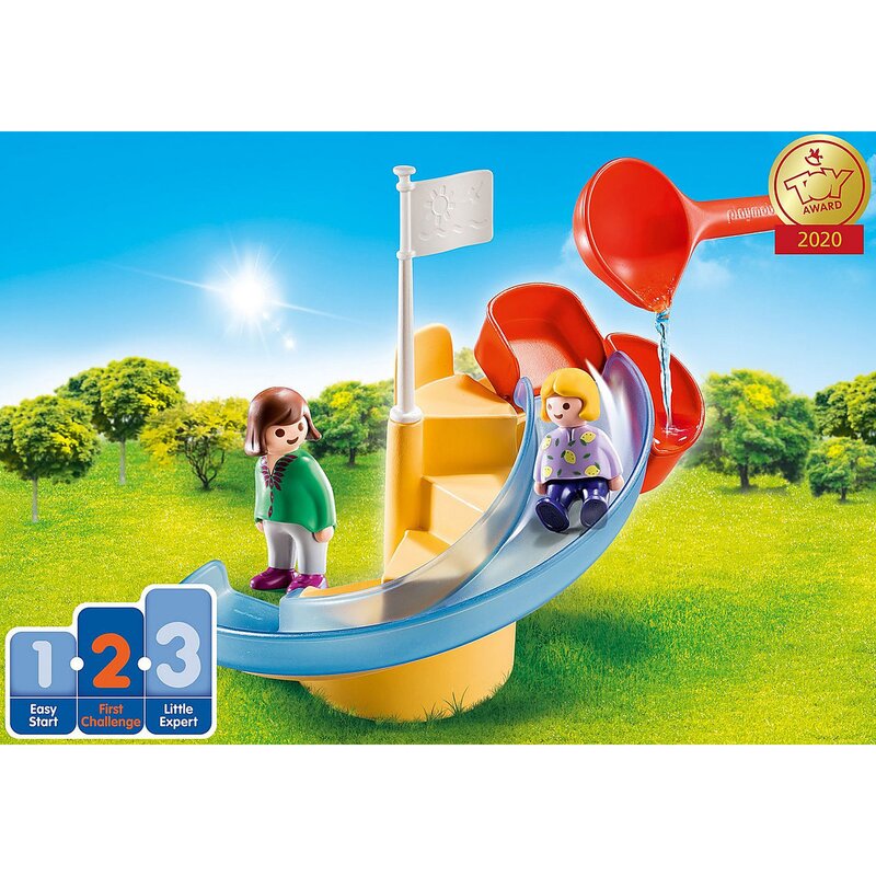 Playmobil - set de constructie tobogan de apa 1.2.3. aqua