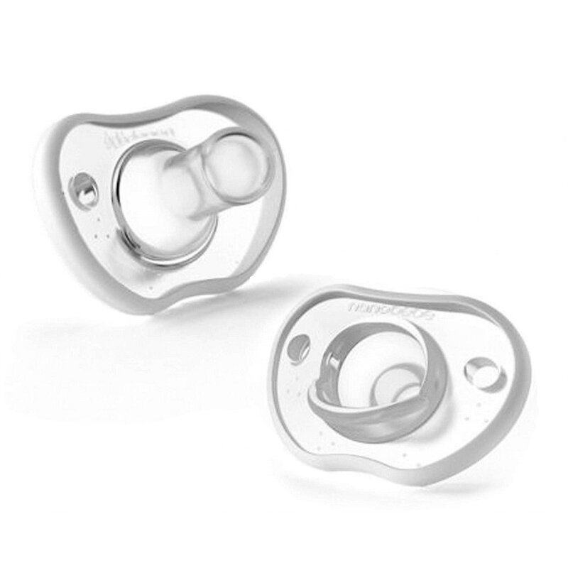 Nanobebe - 2 x suzeta flexy pentru nou nascuti in forma anatomica, 0-3 luni, alb