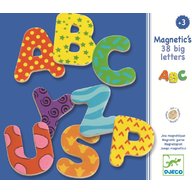 Djeco - 38 Litere magnetice colorate pentru copii