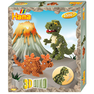 3D Dino, 2500 margele Hama midi in cutie
