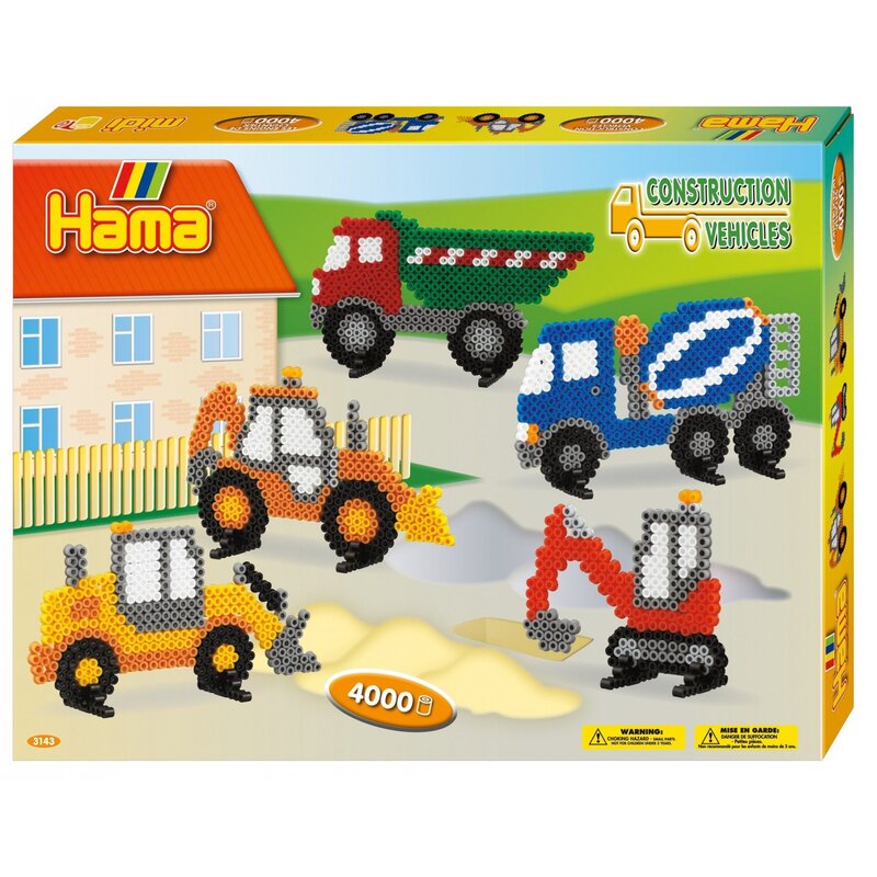 Hama - set margele de calcat camion in cutie, 4000 buc midi