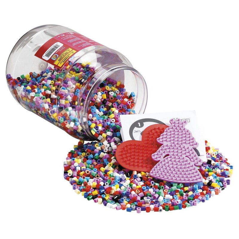 Hama - set margele de calcat cu 2 plansete, 7000 buc midi, violet