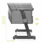 Patut co-sleeper, Lionelo, Theo, 2 in 1, Cu setare unghiulara, Reglabil in 5 pozitii pe inaltime, Conform cu standardele europeane de securitate EN1130 si EN16890, Dark Grey - 33