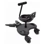 Adaptor de carucior pentru al doilea copil, FreeON, Buggy board cu scaun demontabil, 2 in 1, Cu 2 roti, Capacitate maxima 20 kg, Conform cu standardul european de securitate EN 1888-1:2018, Negru - 2