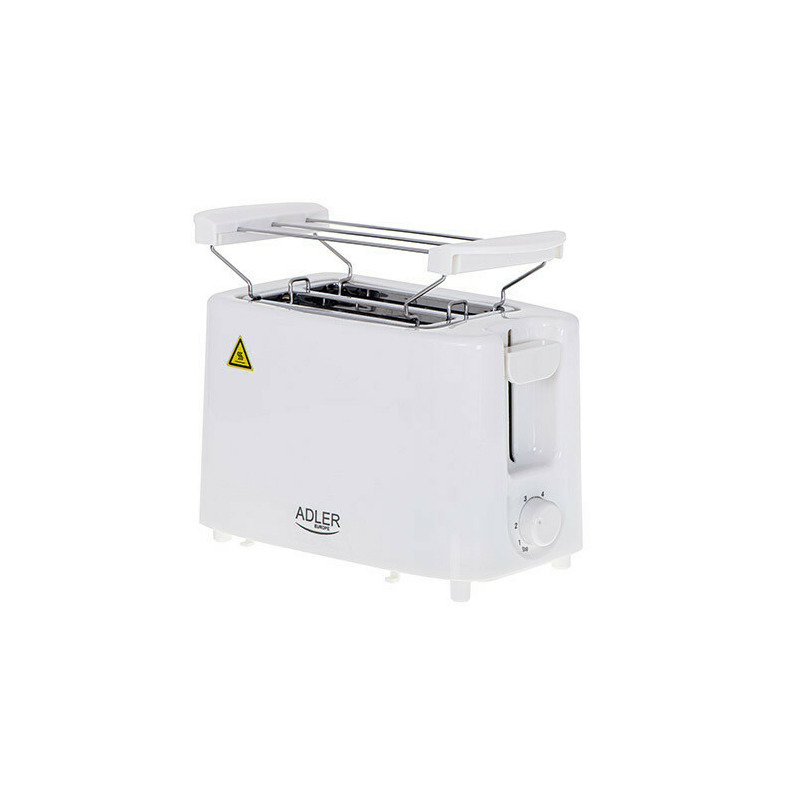 Adler - Prajitor de paine, putere 1000W, 2 felii, 6 trepte de rumenire, AD-3223