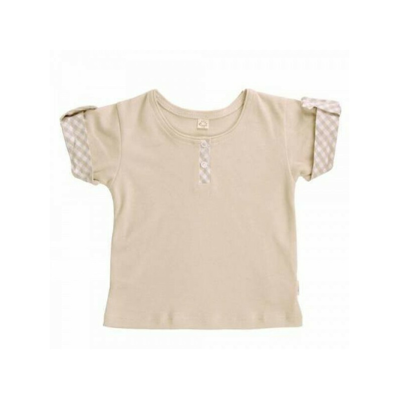 Alex Sand 62/68 - Tricou din bumbac organic interlock fin GOTS