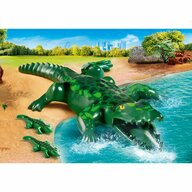 Playmobil - Set figurine Aligator cu pui Family Fun