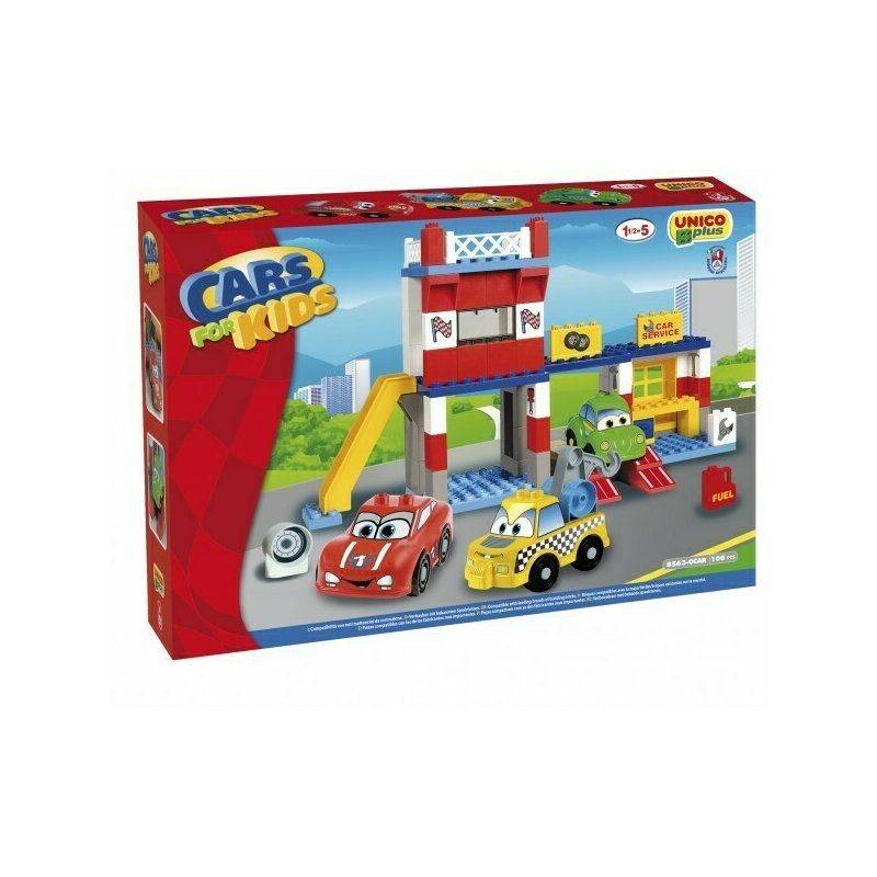 Androni Giocattoli Unico Cars for Kidz garaj cu masini 108 piese