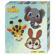 Hama - Set margele de calcat Animale africane In cutie, 2500 buc Midi