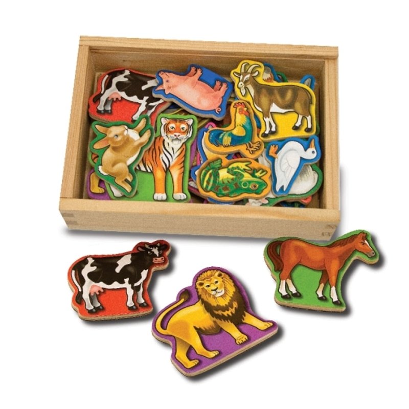 Melissa & doug - animale de lemn cu magneti melissa and doug