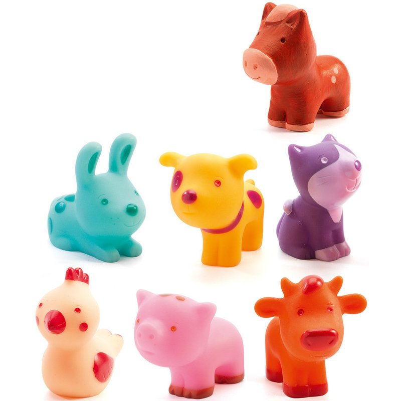 Djeco - animalute din silicon, troopo farm