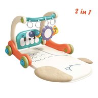 Antemergator si saltea de joaca, 2 in 1, Bebe Stars, Cu muzica, Piano Parot