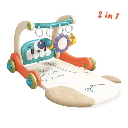 Antemergator si saltea de joaca, 2 in 1, Bebe Stars, Cu muzica, Piano Parot