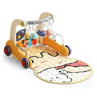 Antemergator si saltea de joaca, 2 in 1, Bebe Stars, Cu muzica si lumini, Piano Bear