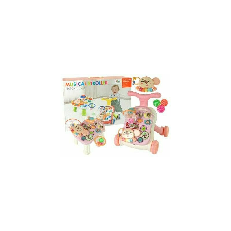 Leantoys - antepremergator multifunctional pentru bebe, cu centru de activitati, multicolor, 9482