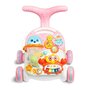 Antepremergator, Toyz, Cu functie de masuta, Educational cu sunete si lumini, Cu panou detasabil, Cu mini pian, Include un cos si mingiute, 12 luni+, Pink - 5