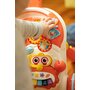 Antepremergator, Toyz, Cu functie de masuta, Educational cu sunete si lumini, Cu panou detasabil, Cu mini pian, Include un cos si mingiute, 12 luni+, Pink - 23