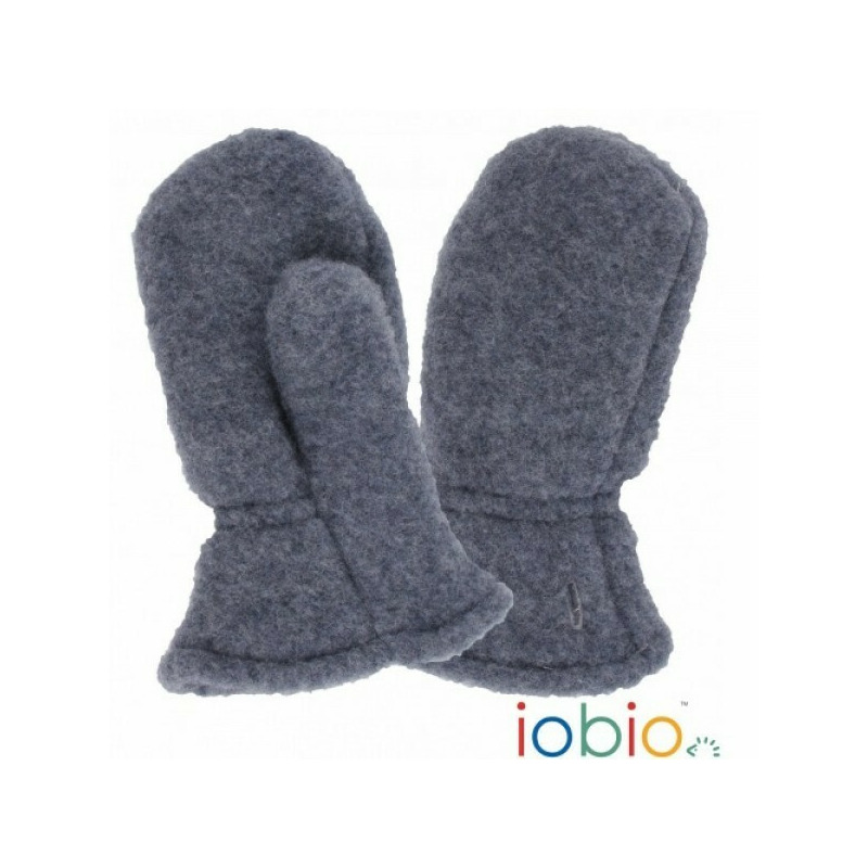 Anthracit - manusi groase din lana merinos organica fleece - iobio