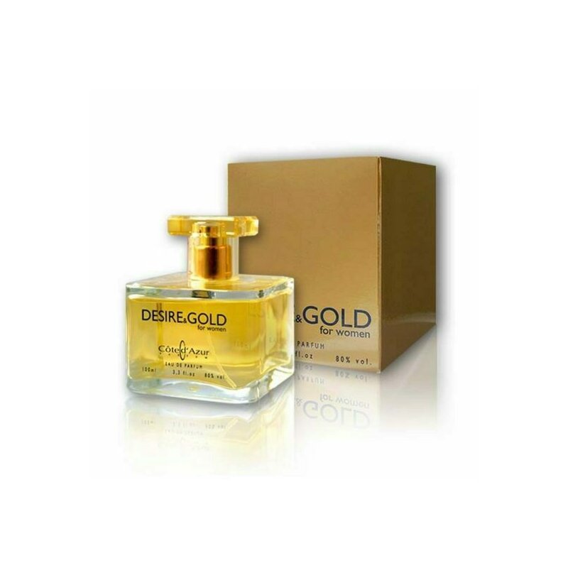 Apa de parfum cote d'azur desire & gold, femei, 100 ml