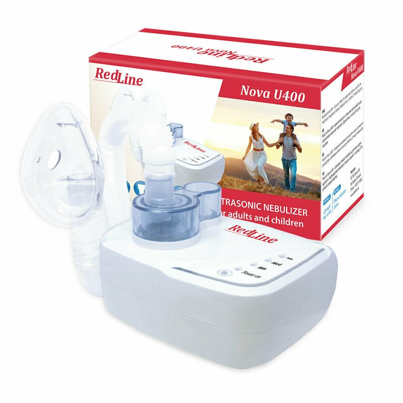 Redline - aparat aerosoli cu ultrasunete nova u400, 3 moduri de nebulizare, pentru adulti si copii