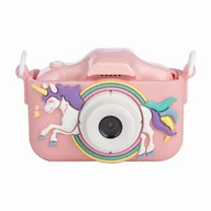 Aparat foto digital pentru copii, Free2Play, Cu functie selfie, Cadre distractive, Cu 6 filtre, Unicorn