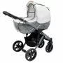 Aparatoare de ploaie, New Baby, Basic, Universala, Pentru carucior cu landou, Cu orificiu pentru un contact mai bun cu cel mic, Fara substante nocive, 100x80x40 cm, Transparent/Black - 1