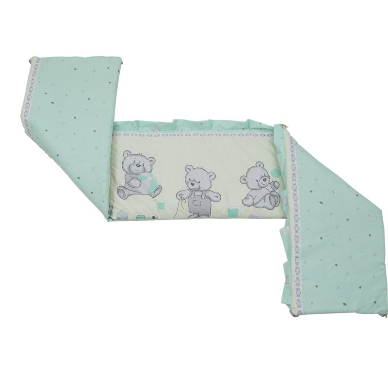 Mykids - aparatoare laterala teddy toys m1, 140x70 cm, turquoise