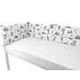 Aparatoare pentru patut, MimiNu, Din bumbac certificat Oeko Tex Standard 100, 180x30 cm, Cu panglici, Blue Plane - 3