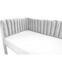 Aparatoare pentru patut, MimiNu, Tip panou, Pentru patut, Lungime 180 cm, Din catifea, Grey - 4