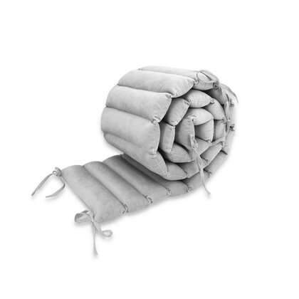 Aparatoare pentru patut, MimiNu, Tip panou, Pentru patut, Lungime 180 cm, Din catifea, Grey