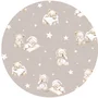 Aparatoare pentru patut, MimiNu, Tip rulou, Cu husa detasabila, Lungime 180 cm, Din bumbac certificat Oeko Tex Standard 100, Bedtime story beige - 2