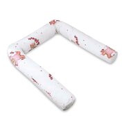 Aparatoare pentru patut, MimiNu, Tip rulou, Cu husa detasabila, Lungime 180 cm, Din bumbac certificat Oeko Tex Standard 100, Design, Betty