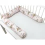 Aparatoare pentru patut, MimiNu, Tip rulou, Cu husa detasabila, Lungime 180 cm, Din bumbac certificat Oeko Tex Standard 100, Design, Little Ballerina Pink - 3