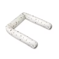 Aparatoare pentru patut, MimiNu, Tip rulou, Cu husa detasabila, Lungime 180 cm, Din bumbac certificat Oeko Tex Standard 100, Leaves