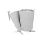 Aparatoare pentru patut, Qmini, Din muselina dubla, 180x30 cm, Din material certificat Oeko Tex Standard 100, Cu panglici, Gray - 1