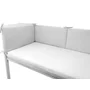 Aparatoare pentru patut, Qmini, Din muselina dubla, 180x30 cm, Din material certificat Oeko Tex Standard 100, Cu panglici, Gray - 3