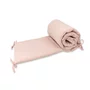 Aparatoare pentru patut, Qmini, Din muselina dubla, 180x30 cm, Cu panglici, Material certificat Oeko Tex Standard 100, Powder Pink - 2