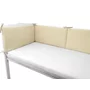 Aparatoare pentru patut, Qmini, Din muselina dubla, 180x30 cm, Cu panglici,  Din material certificat Oeko Tex Standard 100, Warm Beige - 3