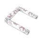 Aparatoare pentru patut, Qmini, Tip rulou, Cu husa detasabila, Lungime 180 cm, Din bumbac certificat Oeko Tex Standard 100, Elephants on Rainbow Pink - 1