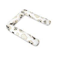 Aparatoare pentru patut, Qmini, Tip rulou, Cu husa detasabila, Lungime 180 cm, Din bumbac certificat Oeko Tex Standard 100, Mickey Mouse