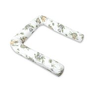 Aparatoare pentru patut, Qmini, Tip rulou, Cu husa detasabila, Lungime 180 cm, Din bumbac certificat Oeko Tex Standard 100, Safari