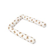 Aparatoare pentru patut, Qmini, Tip rulou, Cu husa detasabila, Lungime 180 cm, Din bumbac certificat Oeko Tex Standard 100, Teddy Toys