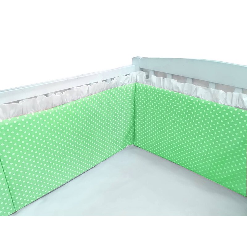 Deseda - aparatori cu volanase pe burete - verde cu alb
