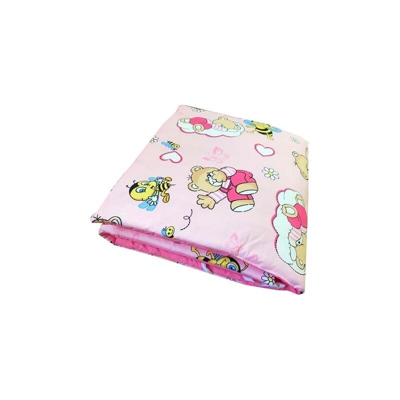 Deseda - aparatori laterale protectii laterale pat pufoase 120x60 cm h35cm ursuleti cu albinute pe roz