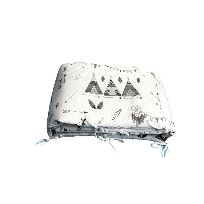 Deseda - aparatori laterale protectii laterale pat pufoase 140x70 cm h35cm corturi de indian gri