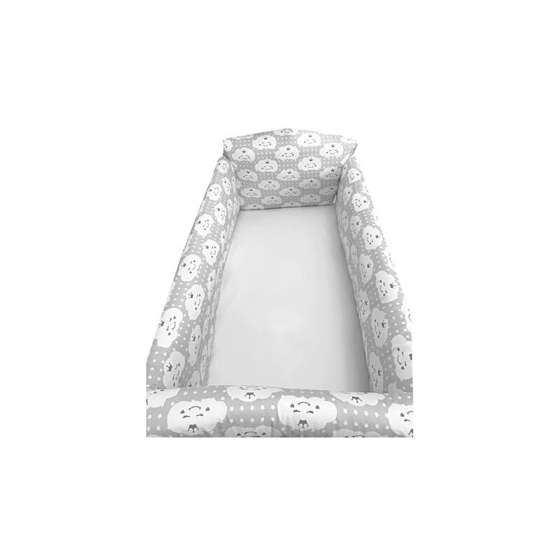 Deseda - aparatori laterale protectii pat 140x70 cm maxi norisori pe gri