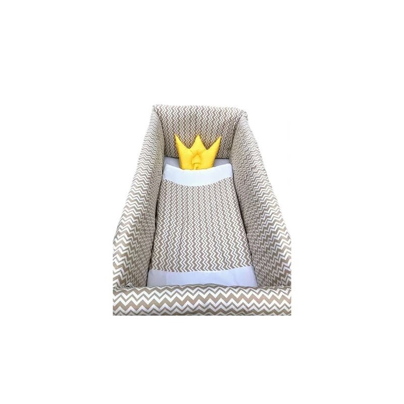 Deseda - aparatori laterale protectii pat 140x70 cm maxi zig-zag bej