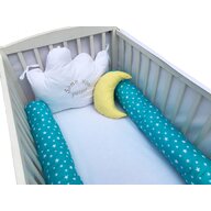 Deseda - Aparatori laterale protectii pat cu bumper 120x60 cm  Somn usor puisor turquoise